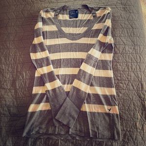 American Eagle long sleeve striped tee